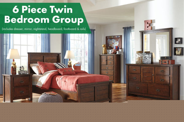 Picture of Ladiville 6 Piece Twin Bedroom