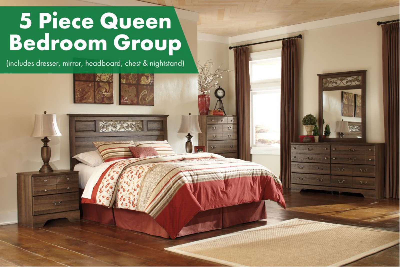 Picture of Allymore 5 Piece Queen Bedroom Group