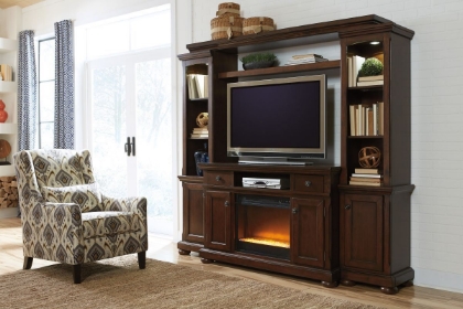 Picture of Porter TV Stand with Fireplace