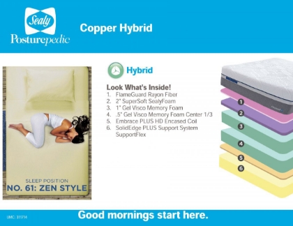 Picture of Copper Hybrid Queen Mattress Set