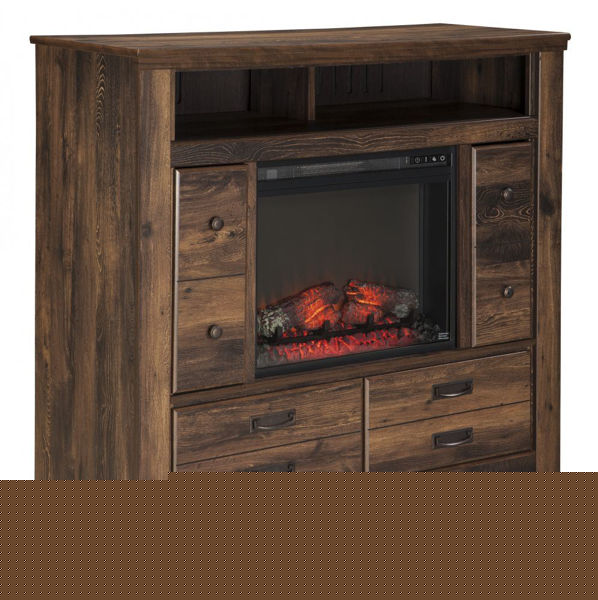Picture of Quinden Media Chest with Fireplace