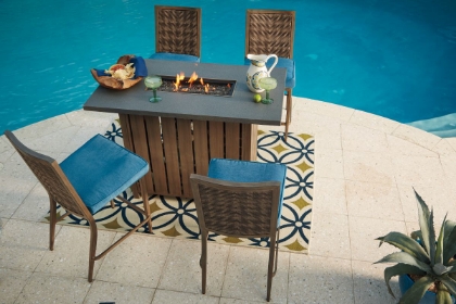 Picture of Partanna Patio Bar Height Fire Pit Table