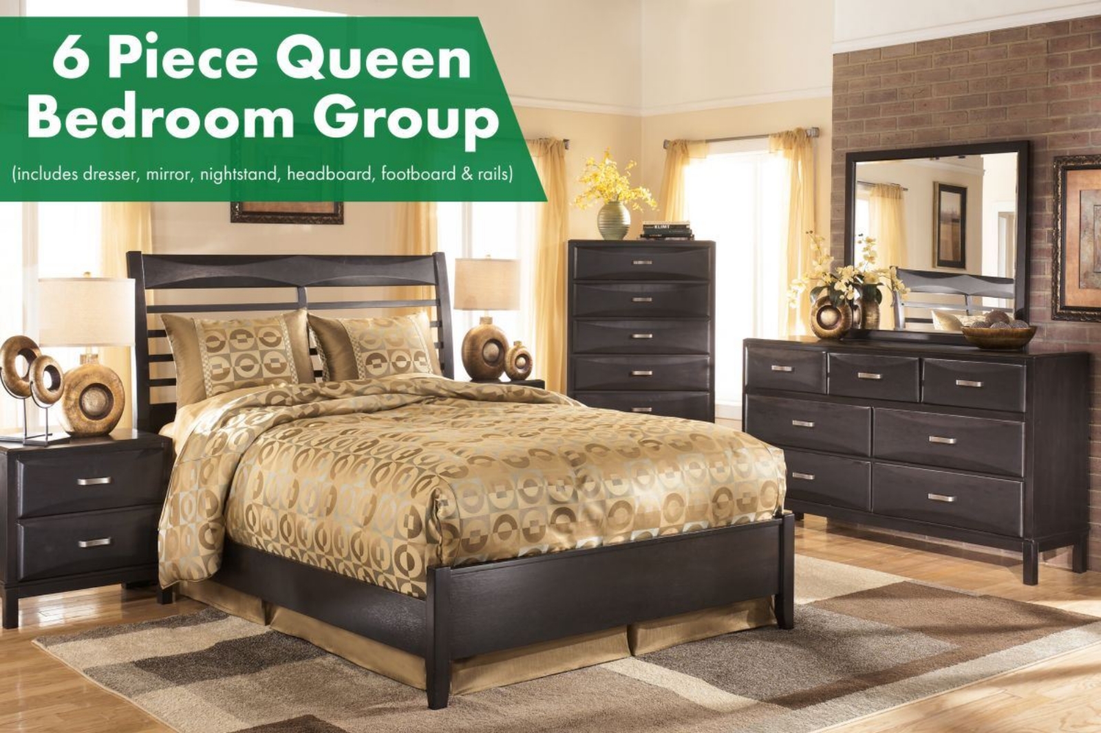 Picture of Kira 6 Piece Queen Bedroom Group