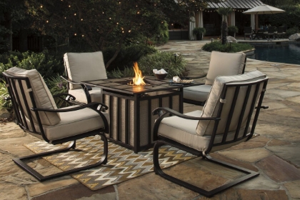 Picture of Wandon Patio Fire Pit & 4 Chairs