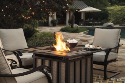 Picture of Wandon Patio Fire Pit & 4 Chairs