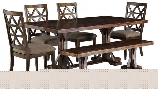 Picture of Devasheen Table, 4 Chairs & Bench