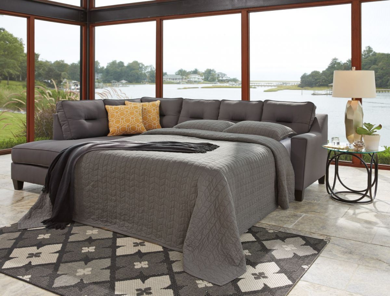 Picture of Kirwin Nuvella Sectional with Sleeper