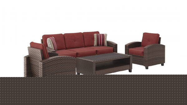 Picture of Meadowtown Patio Sofa, 2 Chairs & Table