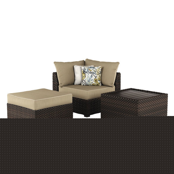 Picture of Spring Ridge Patio Corner Chair, Table & Ottoman