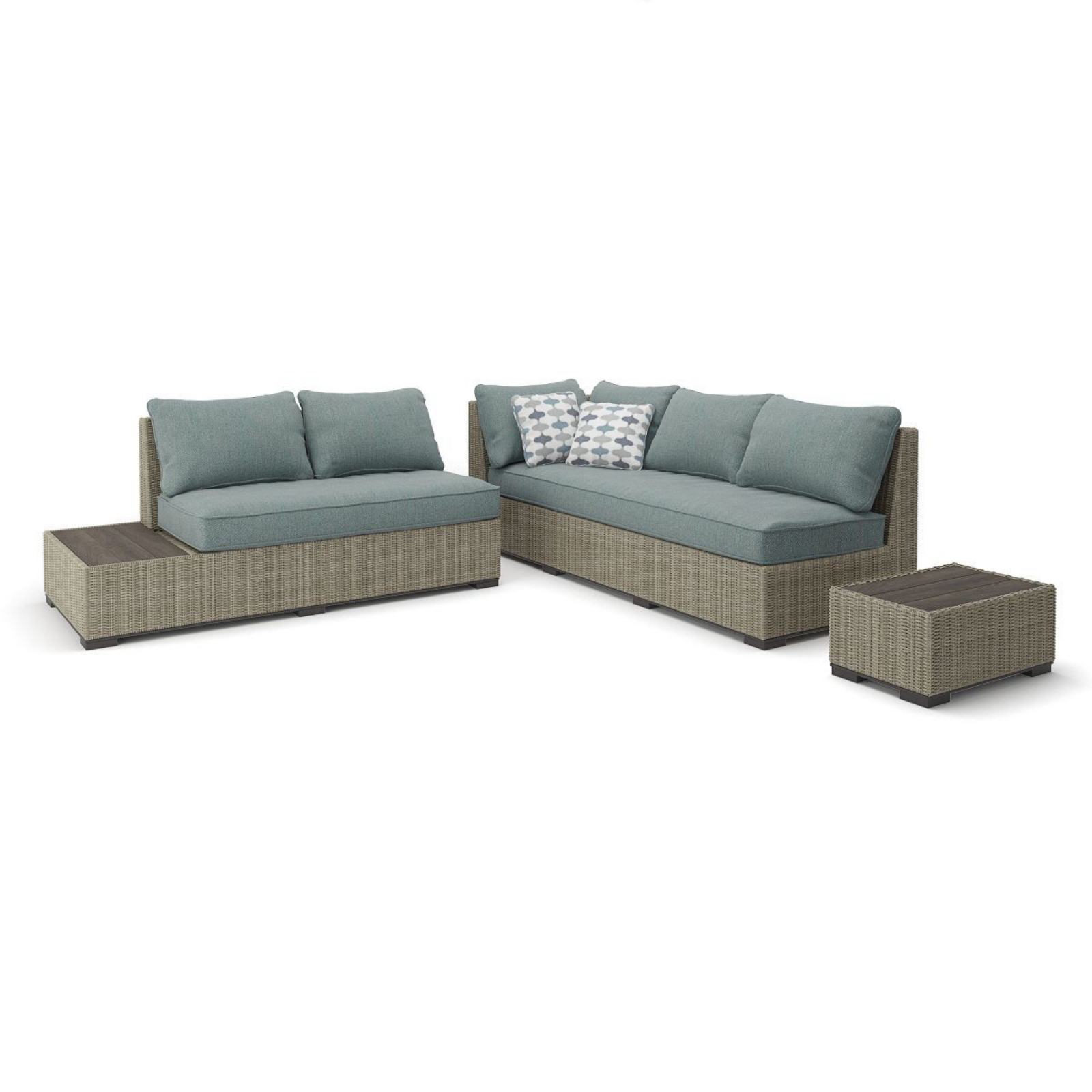Picture of Silent Brook Patio Sectional with 2 End Tables