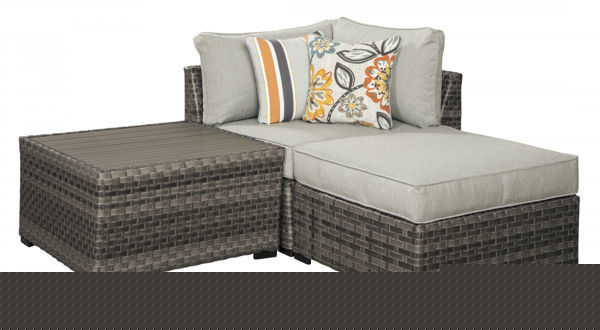 Picture of Spring Dew Patio Corner Chair, Table & Ottoman