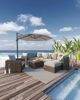 Picture of Spring Dew Patio Corner Chair, Table & Ottoman