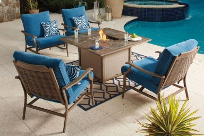 Picture of Partanna Patio Fire Pit & 4 Chairs