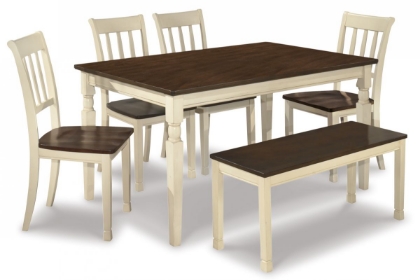 Picture of Whitesburg Dining Table, 4 Chairs & Bench