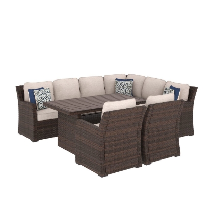 Picture of Salceda Patio Sectional, 2 Chairs & Coffee Table