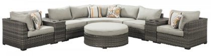 Picture of Spring Dew Patio Sectional with Ottoman