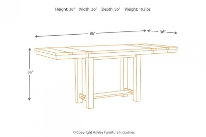 Picture of Moriville Counter Height Pub Table
