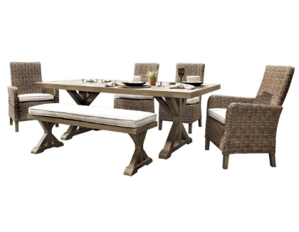 Picture of Beachcroft Patio Table, 4 Chairs & Bench