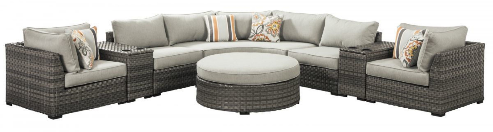 Picture of Spring Dew Patio Sectional with Ottoman