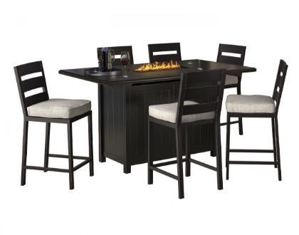 Picture of Perrymount Patio Bar Height Fire Pit & 6 Stools