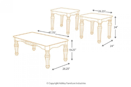 Picture of North Shore 3 Piece Table Set