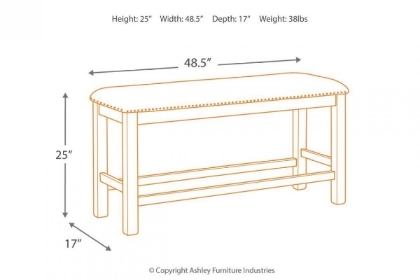 Picture of Moriville Counter Height Dining Bench
