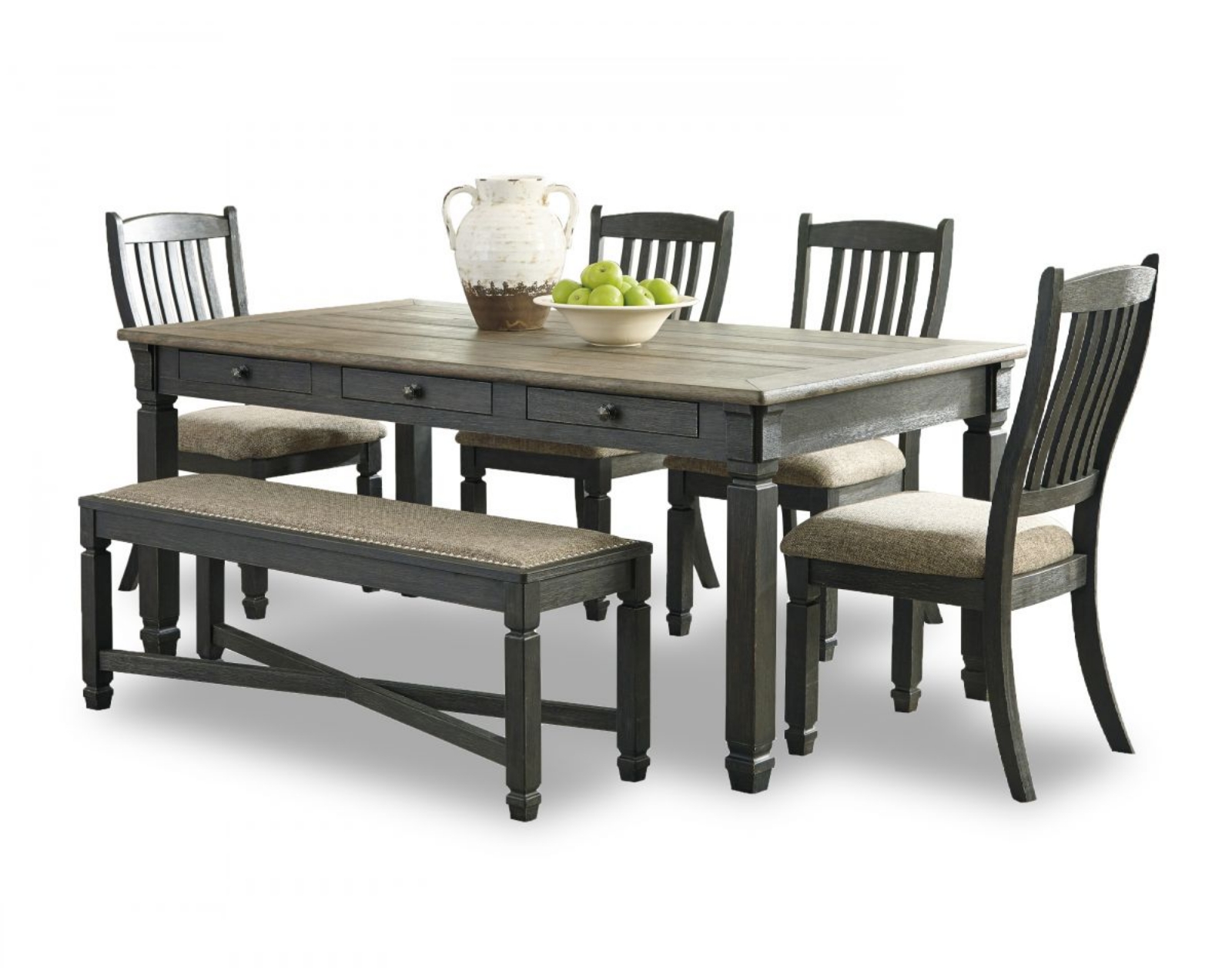 Picture of Tyler Creek Dining Table, 4 Chairs & Bench