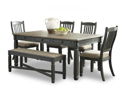 Picture of Tyler Creek Dining Table, 4 Chairs & Bench