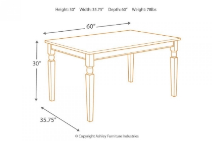 Picture of Whitesburg Dining Table, 4 Chairs & Bench