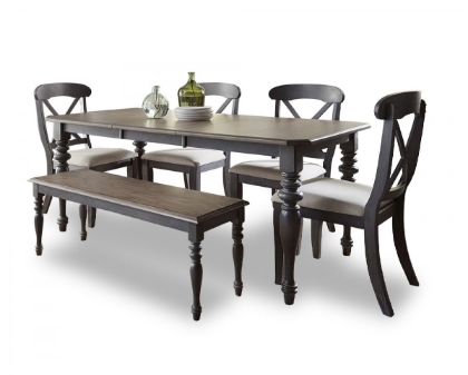 Picture of Ocean Isle Dining Table, 4 Chairs & Bench
