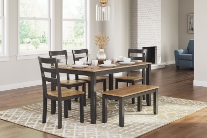 Picture of Gesthaven Dining Table, 4 Chairs & Bench